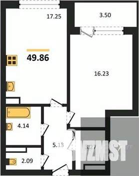 1-к квартира, вторичка, 50м2, 3/23 этаж