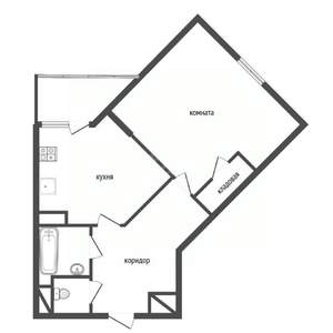 1-к квартира, вторичка, 54м2, 7/17 этаж