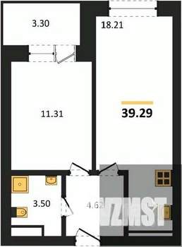 1-к квартира, вторичка, 39м2, 9/28 этаж