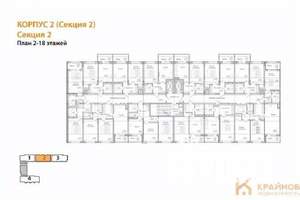 1-к квартира, вторичка, 38м2, 11/18 этаж