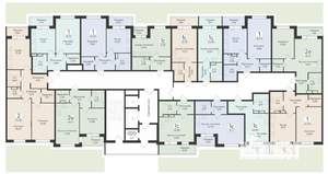 2-к квартира, строящийся дом, 45м2, 9/18 этаж