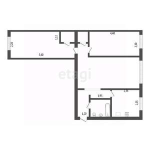 3-к квартира, вторичка, 57м2, 3/5 этаж