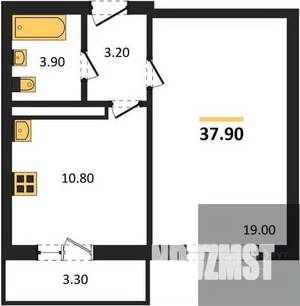 1-к квартира, вторичка, 38м2, 16/17 этаж