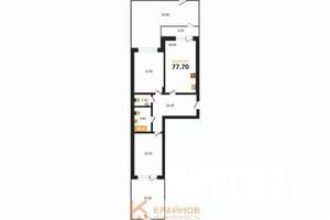 2-к квартира, вторичка, 78м2, 1/13 этаж