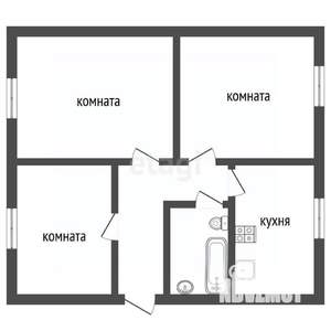 3-к квартира, вторичка, 74м2, 2/4 этаж