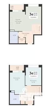 3-к квартира, вторичка, 85м2, 23/24 этаж