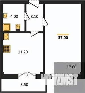 1-к квартира, вторичка, 37м2, 11/15 этаж