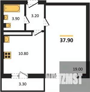 1-к квартира, вторичка, 38м2, 7/17 этаж