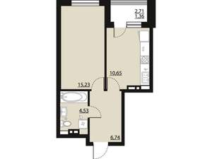 1-к квартира, вторичка, 39м2, 8/23 этаж
