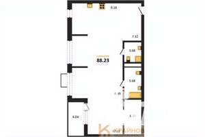 3-к квартира, вторичка, 88м2, 20/21 этаж