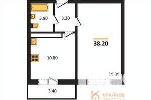 1-к квартира, сданный дом, 38м2, 15/17 этаж