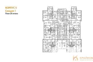 1-к квартира, вторичка, 40м2, 25/25 этаж