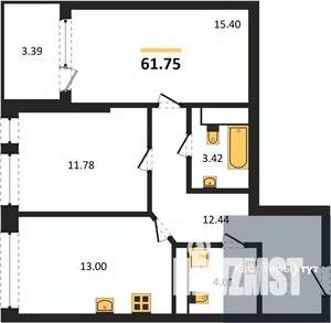 2-к квартира, вторичка, 62м2, 4/21 этаж