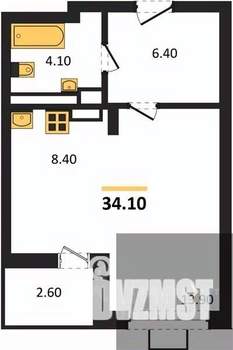 Студия квартира, вторичка, 34м2, 11/14 этаж