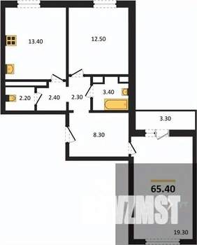 2-к квартира, вторичка, 65м2, 16/17 этаж
