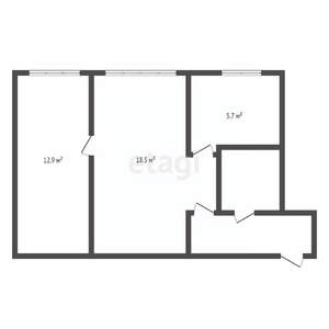 2-к квартира, вторичка, 45м2, 1/5 этаж