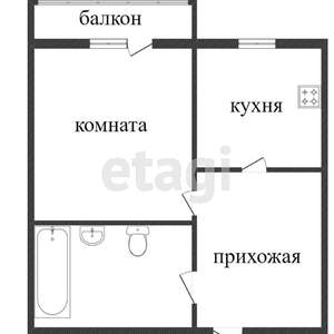 1-к квартира, вторичка, 43м2, 16/17 этаж