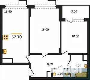 2-к квартира, вторичка, 58м2, 6/13 этаж