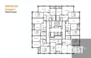 1-к квартира, вторичка, 45м2, 9/18 этаж