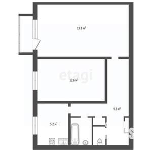 2-к квартира, вторичка, 53м2, 6/10 этаж