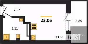 Студия квартира, вторичка, 23м2, 6/28 этаж