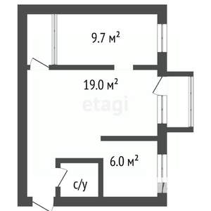 2-к квартира, вторичка, 43м2, 4/5 этаж