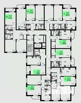1-к квартира, вторичка, 41м2, 7/9 этаж