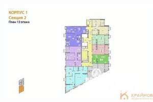 2-к квартира, сданный дом, 62м2, 13/21 этаж