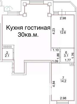 3-к квартира, вторичка, 75м2, 3/17 этаж