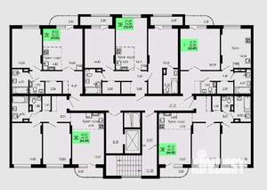 2-к квартира, строящийся дом, 54м2, 7/9 этаж