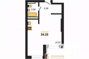 Студия квартира, вторичка, 34м2, 2/28 этаж
