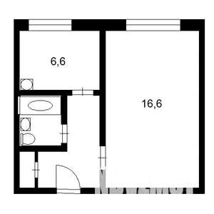 1-к квартира, вторичка, 29м2, 1/9 этаж