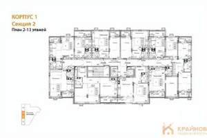 1-к квартира, строящийся дом, 45м2, 11/15 этаж