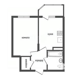 1-к квартира, вторичка, 35м2, 7/13 этаж