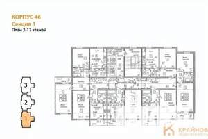1-к квартира, сданный дом, 38м2, 15/17 этаж
