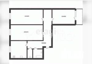 3-к квартира, вторичка, 68м2, 2/10 этаж