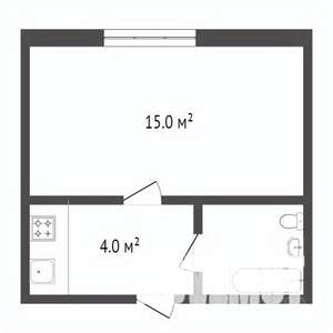 1-к квартира, вторичка, 19м2, 2/5 этаж
