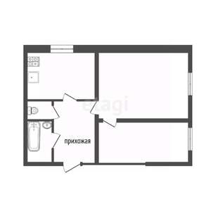 2-к квартира, вторичка, 44м2, 2/5 этаж