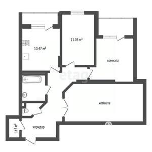 3-к квартира, вторичка, 75м2, 14/19 этаж