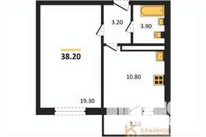 1-к квартира, вторичка, 38м2, 2/17 этаж