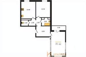 2-к квартира, вторичка, 65м2, 8/17 этаж