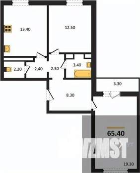 2-к квартира, вторичка, 65м2, 4/17 этаж