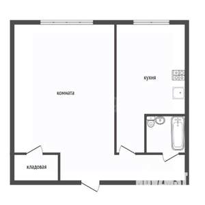 1-к квартира, вторичка, 31м2, 1/4 этаж