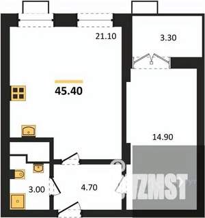 1-к квартира, вторичка, 45м2, 9/15 этаж