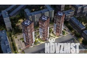 1-к квартира, строящийся дом, 45м2, 6/25 этаж