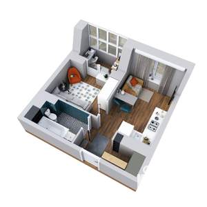 1-к квартира, вторичка, 28м2, 19/25 этаж