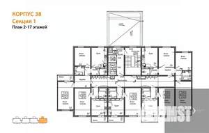 1-к квартира, вторичка, 38м2, 4/17 этаж