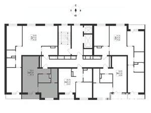 2-к квартира, вторичка, 45м2, 8/17 этаж