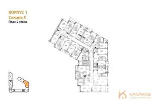 1-к квартира, вторичка, 43м2, 2/13 этаж