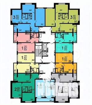 3-к квартира, вторичка, 77м2, 9/17 этаж